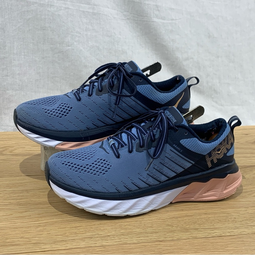 Hoka One One Blue/Light Coral/White Women's Athletic Shoes